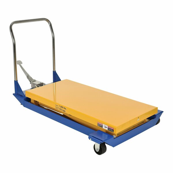 Vestil Foot Pump Scissor Cart, 1000 lb. Cap, 48"W, 24"L CART-24-10-M